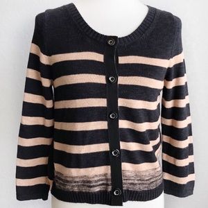 SOLD 🚨Moth Striped Brown & Black Button Sweater
